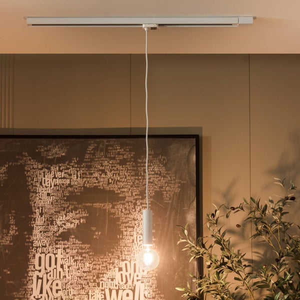 Arcchio Stromschienenstrahler Ejona (Modern) in Weiß aus Aluminium (1 flammig, E27) Flurleuchte