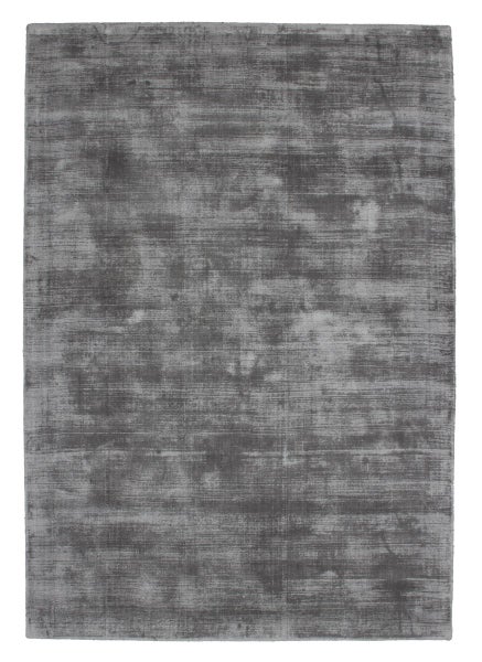 Kurzflor Teppich Branwen Silber Uni, Modern 140 x 200 cm