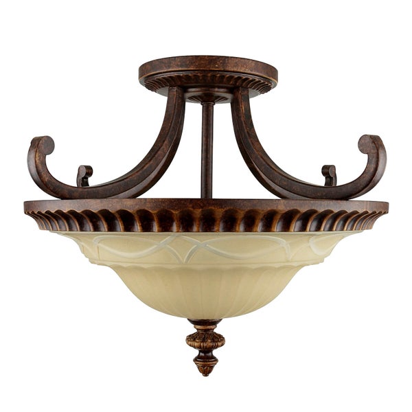 Deckenleuchte mit Lampenschirm aus Glas