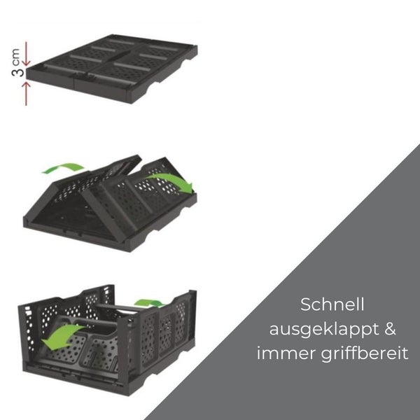 Klappbox klappbar Einkaufs Korb Kiste Falt Stapel Box Klappkiste Transport
