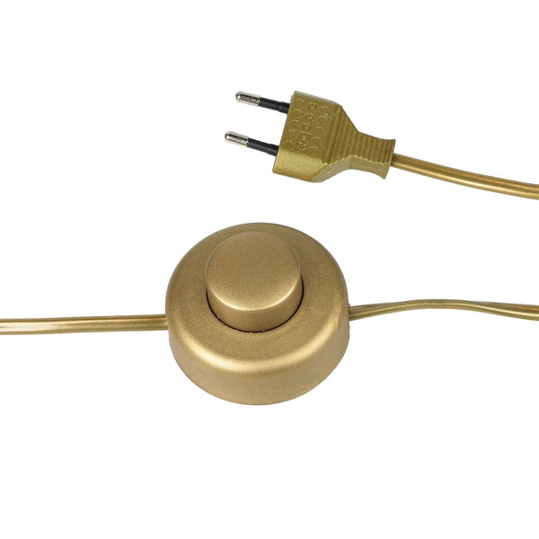 Stecker und Fußschalter für eine Lampe
