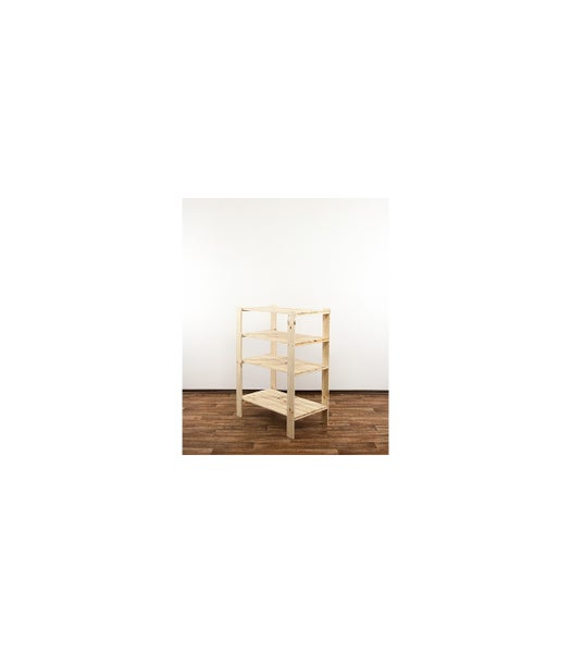 PROREGAL Holzregal Woodland HxBxT 115 x 80 x 50 cm Fachlast 120 kg 4 Fachboden Kiefernholz Natur