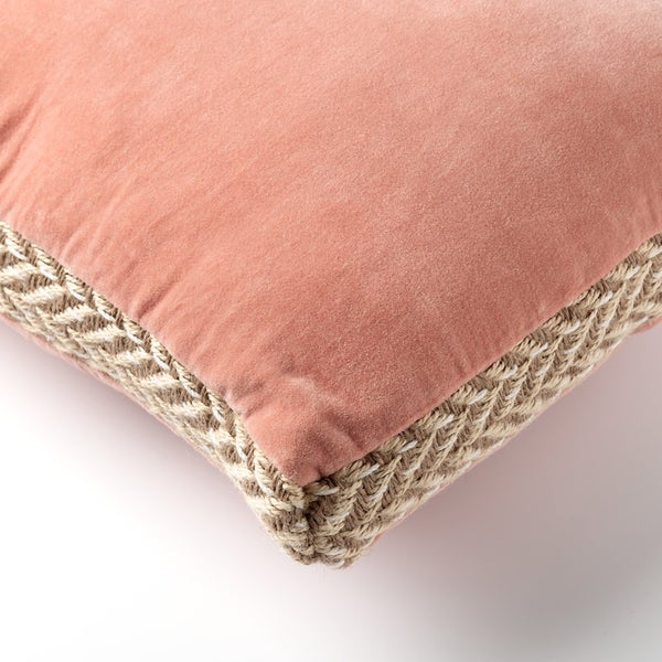 Manoe Kissenbezug - Unifarben 30x50 cm, Rosa