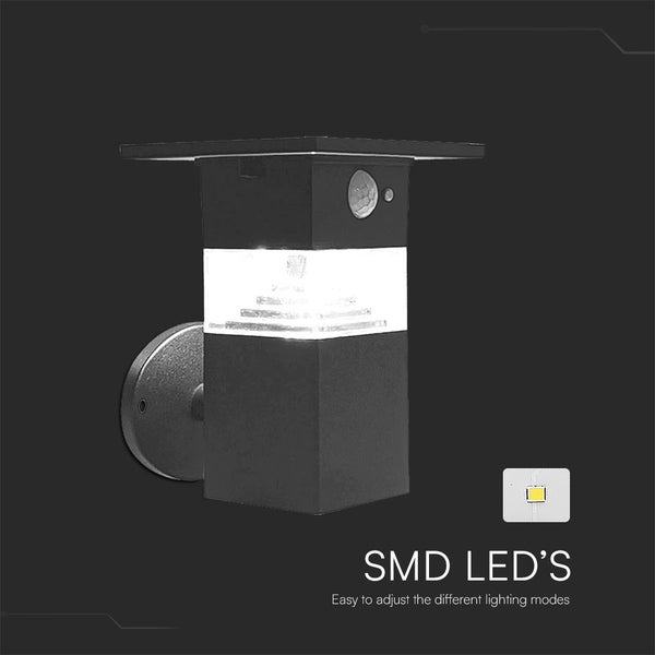 Solar-Wandleuchte mit Bewegungsmelder und LED
