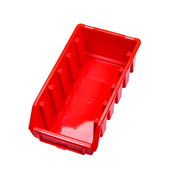 PROREGAL Sichtlagerbox 2L | HxBxT 7,5x11,6x21,2cm | Polypropylen | Rot