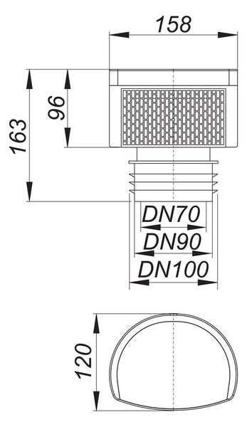Dallmer Rohrbelüfter DallVent Maxi DN70/90/100, 1289837