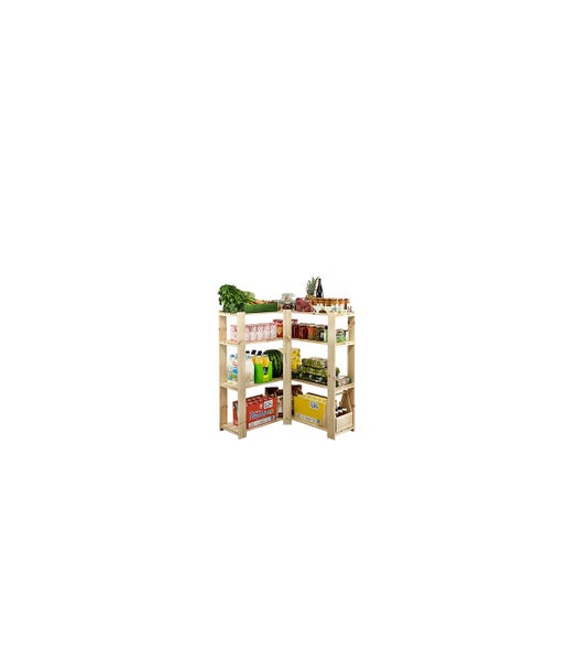 PROREGAL Eckregal Woodland HxBxT 115 x 85 x 30 cm Fachlast 120 kg 4 Fachboden Kiefernholz Natur