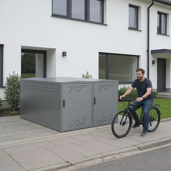 Fahrradgarage BikeBox 1 XL Giebeldach 2er Set