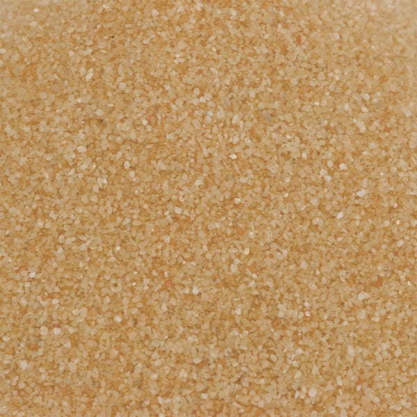 Feiner Aquariensand in Beige, Nahaufnahme der Körnung