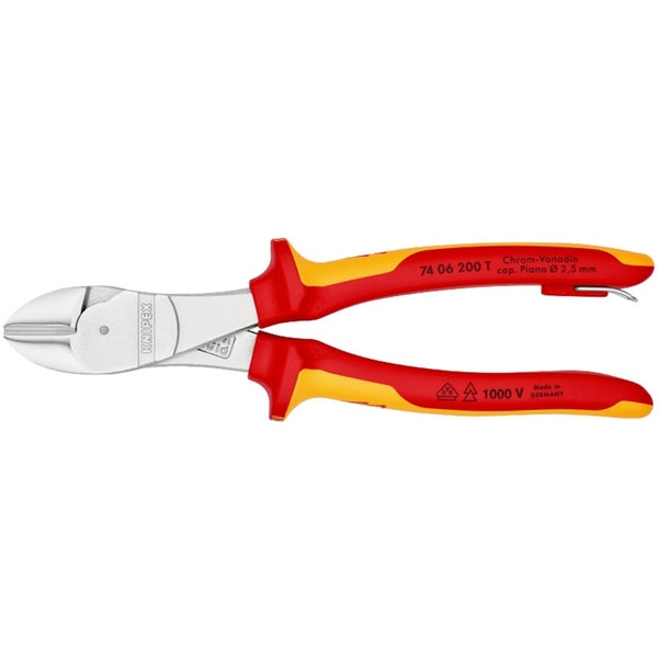 Knipex Kraft-Seitenschneider mit Befestigungsöse - 7406200T