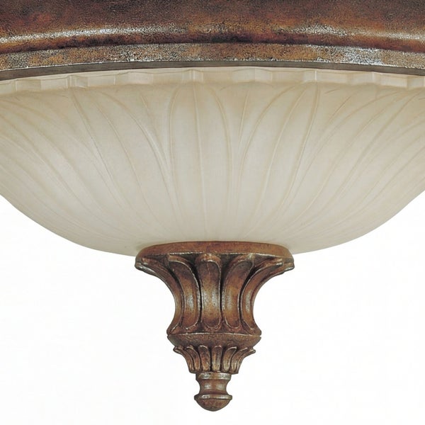 Deckenleuchte mit Lampenschirm aus Glas