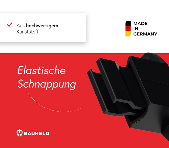 Hergestellt in Deutschland Produkt aus hochwertigem Kunststoff mit elastischem Verschluss