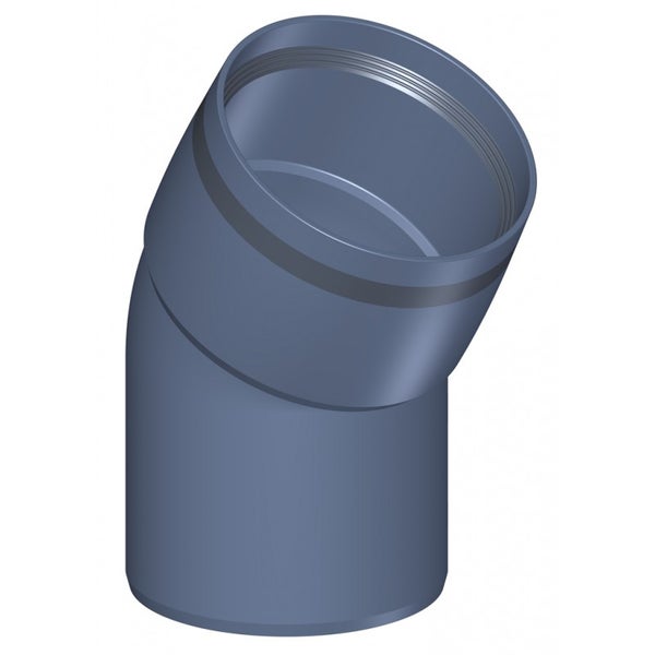 HT-Bogen 30 Grad, graues Abflussrohr aus Kunststoff.