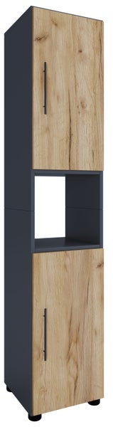 Holz Badmöbel Badschrank Hochschrank Flandu