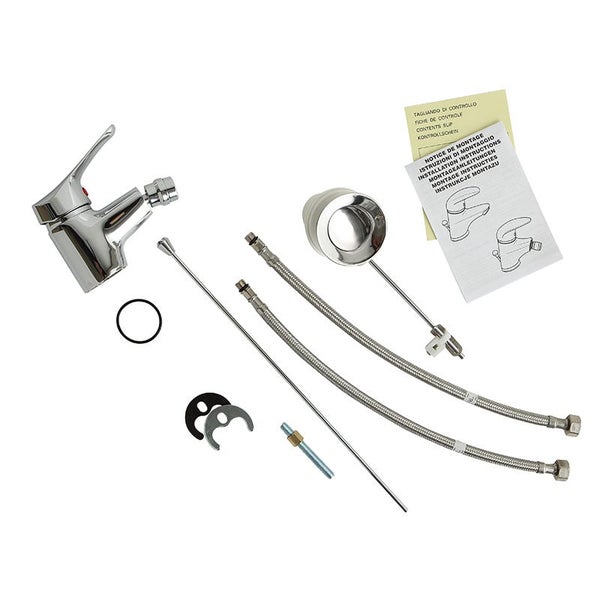 Armatur Set mit flexiblen Schläuchen und Montageanleitung