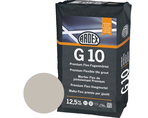 PREMIUM Flex-Fugenmörtel, zementgrau ARDEX G10, 12,5 kg