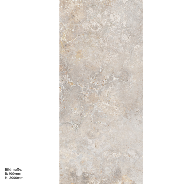 Naturstein, 90x200cm, fugenlose Wandpaneele aus Alu-Verbund 3mm, Duschrückwand