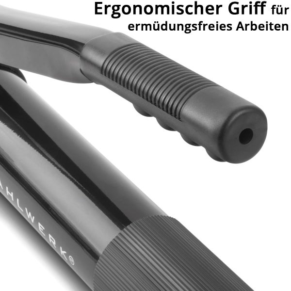 Detailaufnahme eines Werkzeuggriffs mit ergonomischem Design