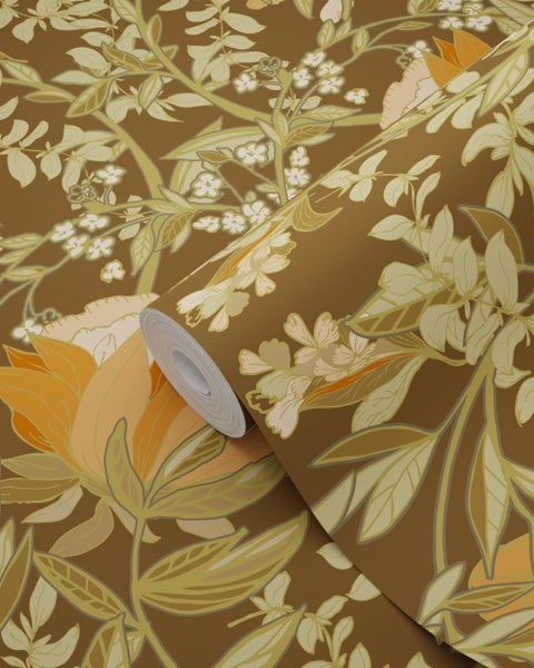 Tapetenrolle mit Blumenmuster