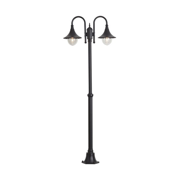 Zweiflammige Außenstandleuchte im klassischen Design für den Garten