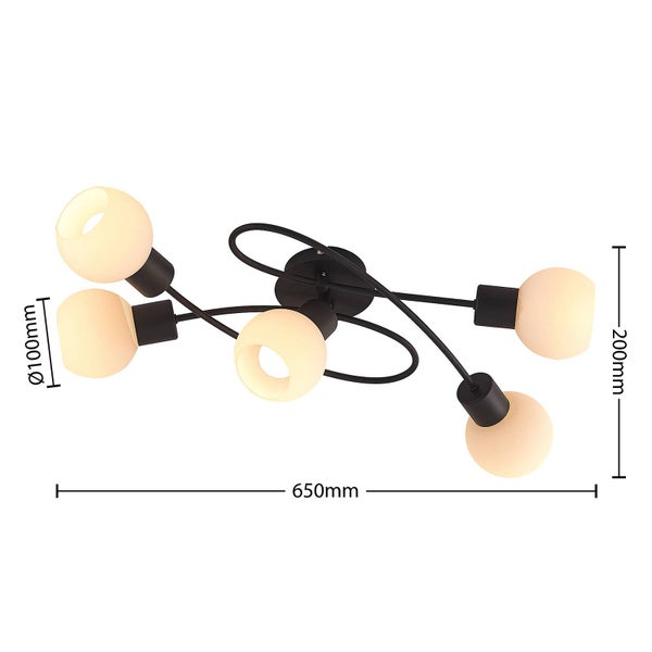 Graue Stoff-Deckenleuchte im Interieur