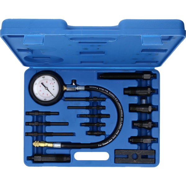 BRILLIANT TOOLS Kompressionstester-Satz für Diesel Motoren 18tlg. - BT581000
