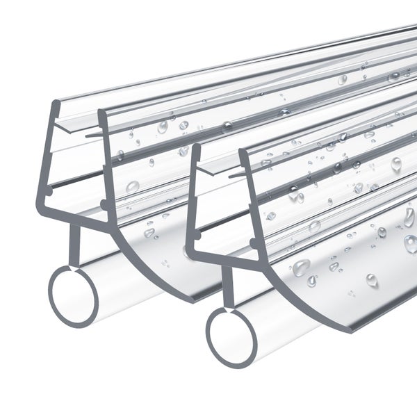 EMKE Ersatzdichtung Wasserabweiser Duschdichtung Schwallschutz Duschkabine Bad, für 7-8mm Glas 1000mm, 2 Stück