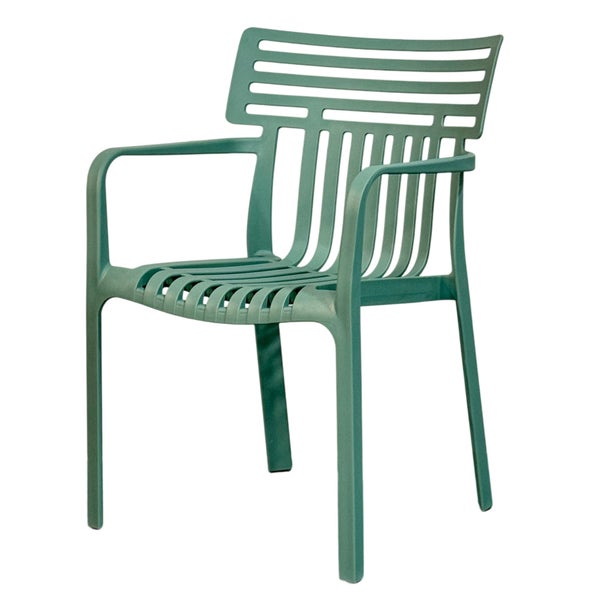 Gartenstuhl mit Armlehnen aus Kunststoff