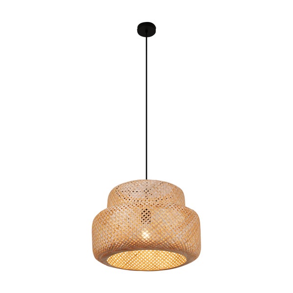 Hängelampe aus Rattan