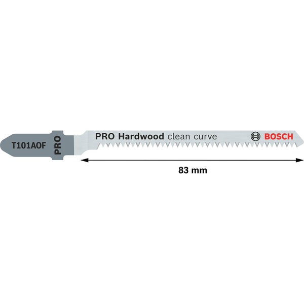 Bosch PRO Hardwood clean curve T101AOF Stichsägeblatt 83 mm 5-tlg. - 2608634233