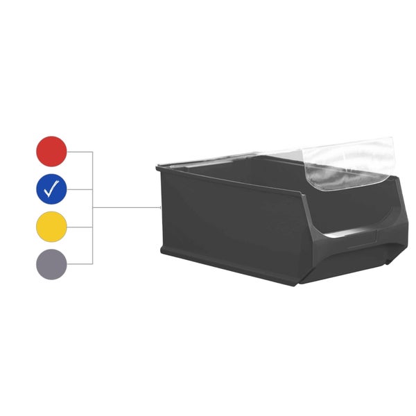 PROREGAL SparSet 5 x Blaue Sichtlagerbox 5.0 Mit Abdeckung HxBxT 20 x 30 x 50 cm 21,8 Liter Sichtlagerbehälter Sichtlagerkasten