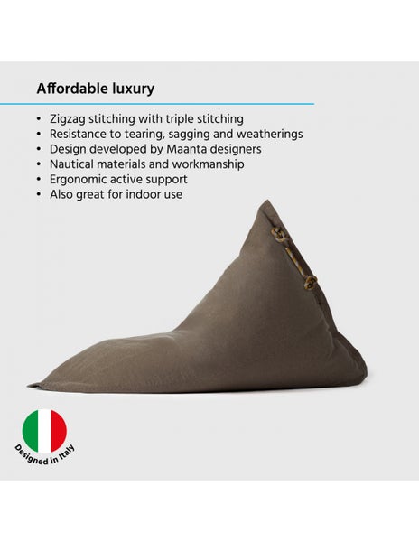 Sitzsack Pouf Outdoor Taupe 90X90X90Cm - Maanta® Randa