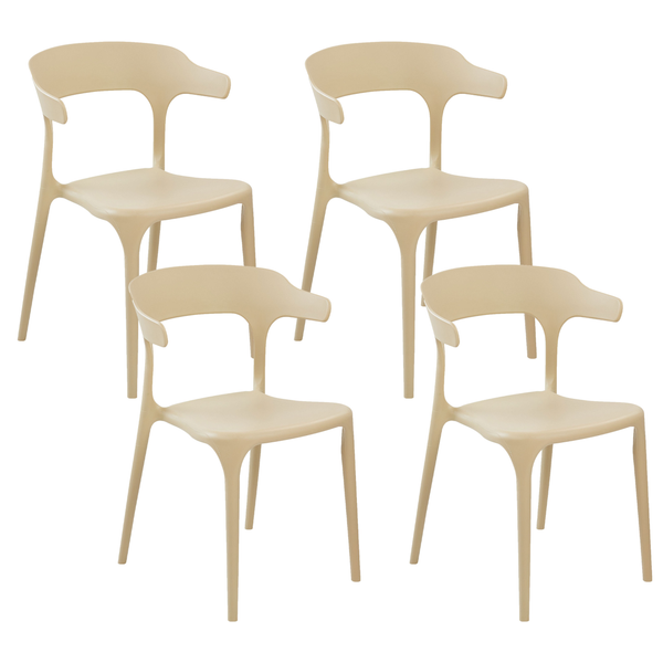 Gartenstuhl 4er Set GUBBIO Sandbeige