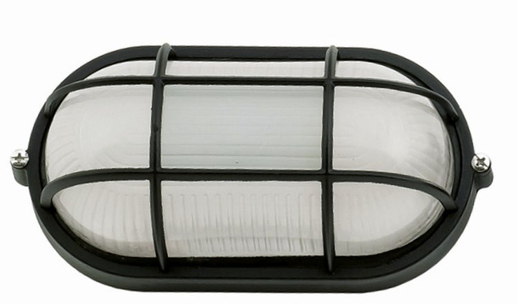Ovale Außenleuchte mit Gitter