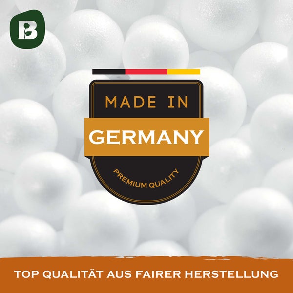 Bonvivre Premium EPS Perlen Styropor-Kügelchen Styroporkugeln 25 Liter - Nachfüllpack Kissen-Füllung Verpackungsmaterial Füllmaterial Pakete Sitzsack Mikroperlen Stillkissen