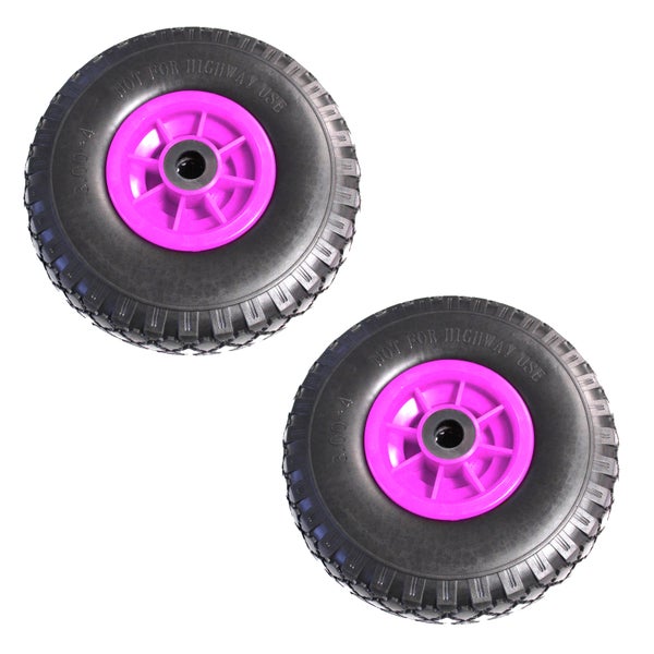 Zwei Schubkarrenreifen mit Kunststofffelge