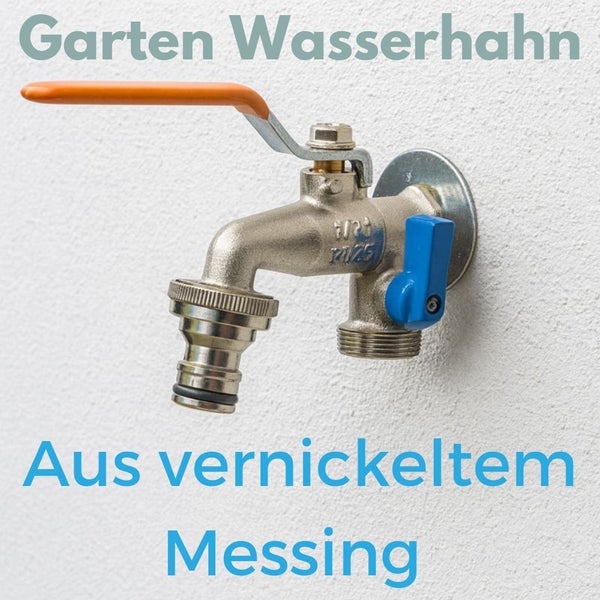 Gartenzapfstelle aus vernickeltem Messing