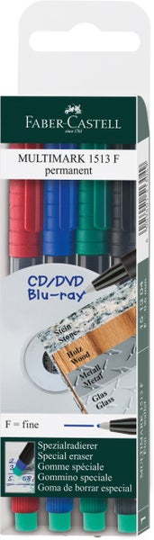 Faber-Castell Marker MULTIMARK 1513 F permanent 4er Set