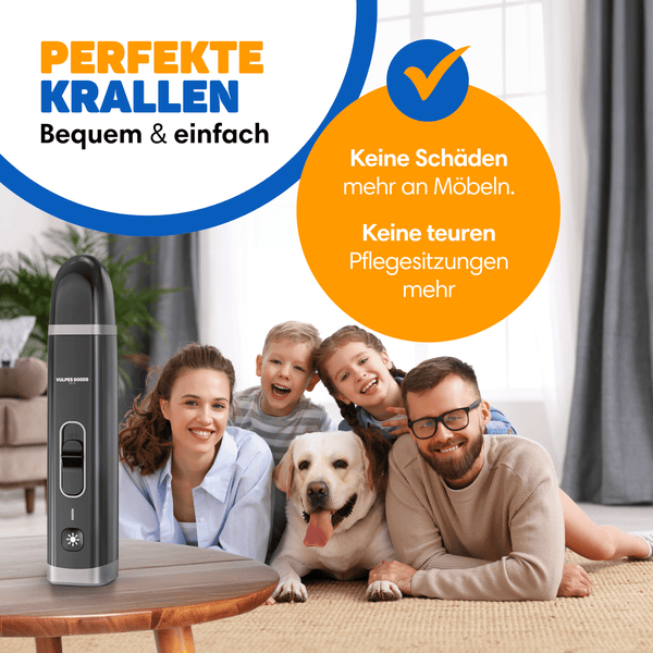 Vulpes Goods Hunde Katzen Krallenschleifer - Elektrische Nagelfeile Haustier - Nagelschleifer - Krallenschere