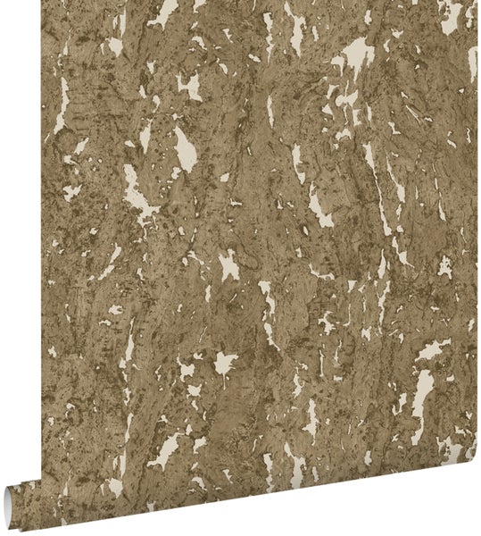 ESTAhome Tapete Kork Beige und Crême-Weiß - 50 x 900 cm - 139336