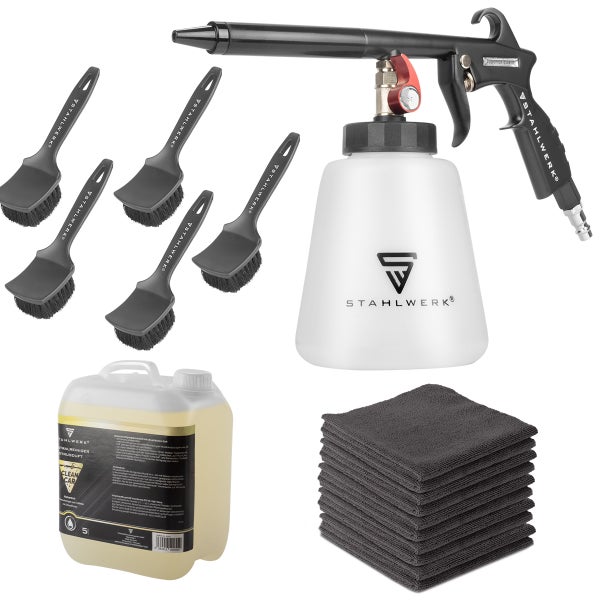 STAHLWERK Druckluft-Reinigungspistole RP-93 ST Set mit 5 Liter Universalreiniger
