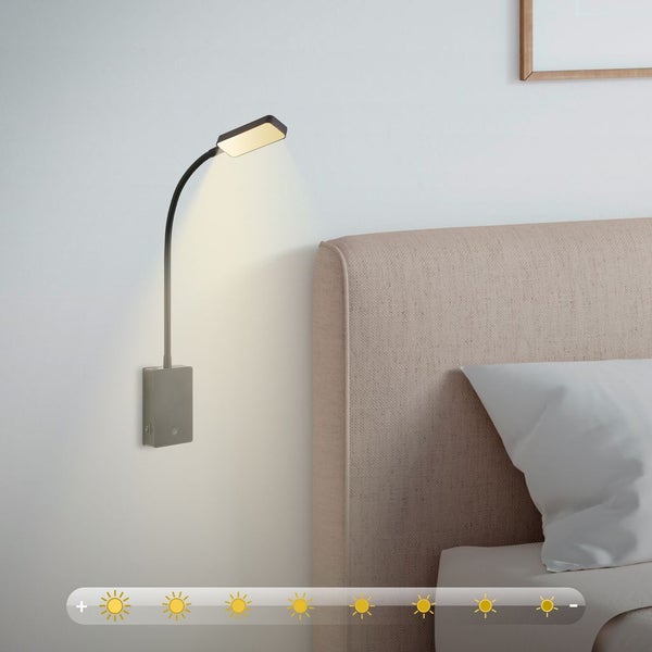 LED Leselampe Bettlampe Akku Wandleuchte ohne Bohren Dimmbar Touch