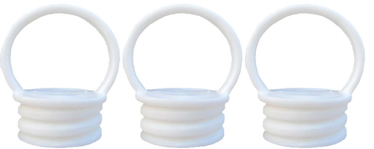 3 Stück Kettenösen Schrauben für flexible Absperrpoller oder Kettenpfosten Schrauböse / weiß
