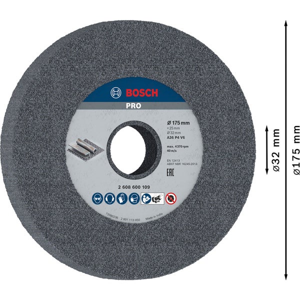 Bosch PRO Steel Schleifscheibe 175 x 25 x 32 mm G36 - 2608600109