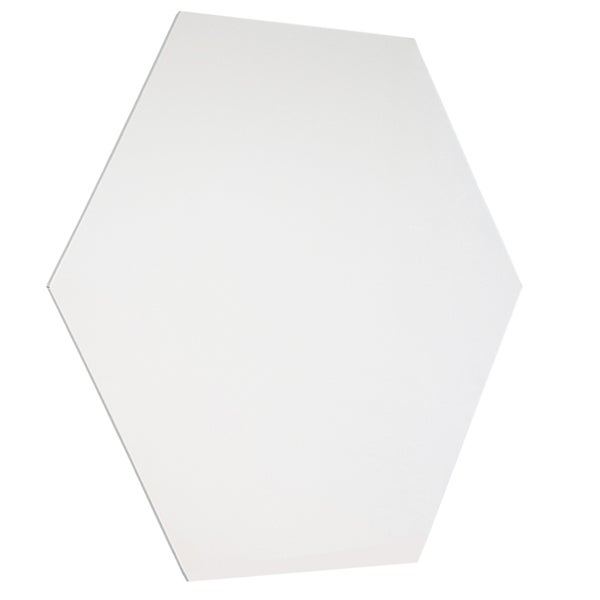 Sechseckiges Wandpaneel in Weiß zur Schalldämmung oder Wandgestaltung.