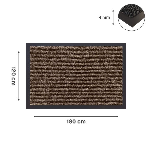 Fußmatte mit den Maßen 180 x 120 cm und einer Höhe von 4 mm.