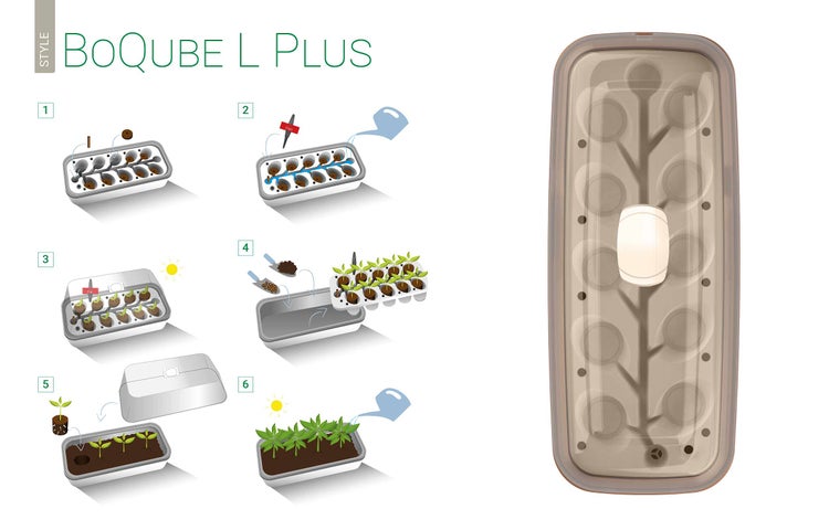 Romberg BoQube L Plus Gewächshaus & Pflanzkasten System - Anzuchtgewächsaus 2-in-1 System für Pflanzenanzucht