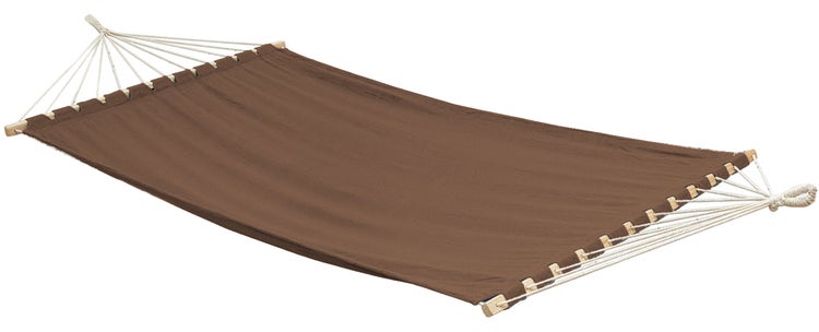AMANKA XXL Stabhängematte 200x120 Doppelhängematte 2 Personen Hängematte Braun