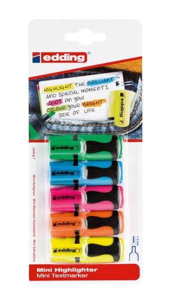 Edding Textmarker Mini, 5er Set