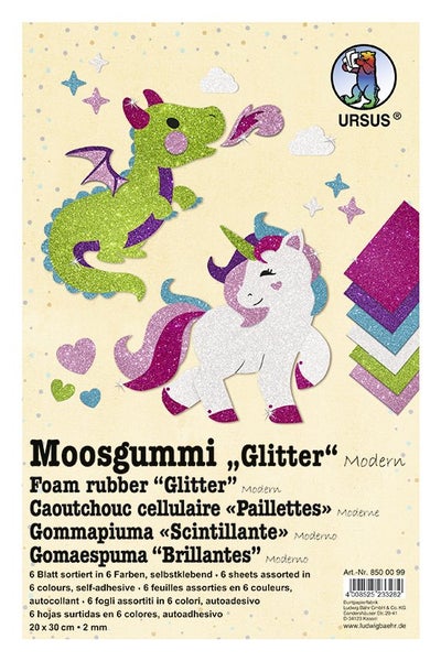 URSUS Non Paper Products Moosgummi Glitter Modern